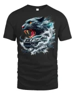 Wild Panther and Pickup Tee - black t-shirt on white background