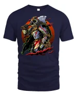 Fierce Viking Warrior Tee - navy t-shirt on white background