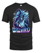 Powerful Sorcerer Magic Energy Tshirt - black t-shirt on white background