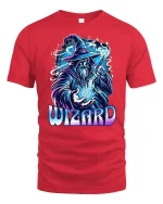 Powerful Sorcerer Magic Energy Tshirt - red t-shirt on white background