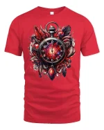 Cosmic Pocket Watch Galaxy Tee - red t-shirt on white background