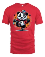 Hip Hop Panda Street Dance Tee - red t-shirt on white background