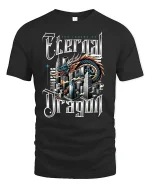 Legend of the Eternal Dragon T-Shirt - black t-shirt on white background