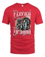 Legend of the Eternal Dragon T-Shirt - red t-shirt on white background