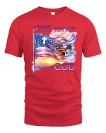 One Nation Under God T-shirt - red t-shirt on white background