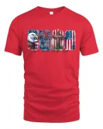 Eagle Fireworks One Nation Under God T-Shirt - red t-shirt on white background