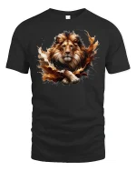 Regal Lion King Graphic Tee - black t-shirt on white background