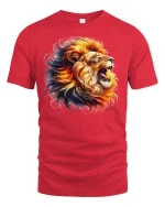 Roaring Lion Graphic Tee - red t-shirt on white background