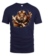 Regal Lion King Graphic Tee - navy t-shirt on white background