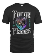 Forge of Flames Heart Tee - black t-shirt on white background