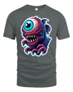 Cyclops Monster T-Shirt - gray t-shirt on white background