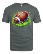 American Football T-Shirt - gray t-shirt on white background