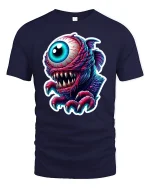 Cyclops Monster T-Shirt - navy t-shirt on white background