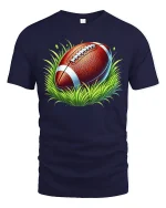 American Football T-Shirt - navy t-shirt on white background