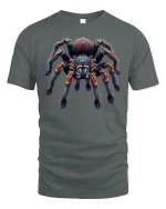 Giant Tarantula Spider Realistic Tee - gray t-shirt on white background