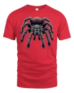 Giant Tarantula Spider Realistic Tee - red t-shirt on white background