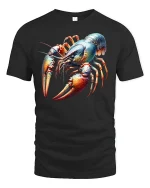 Fierce Lobster Graphic Tee - black t-shirt on white background