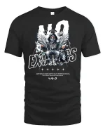 No Excuses Angel Streetwear T-Shirt - black t-shirt on white background