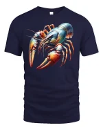 Fierce Lobster Graphic Tee - navy t-shirt on white background