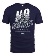 No Excuses Angel Streetwear T-Shirt - navy t-shirt on white background