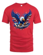 USA Bald Eagle T-Shirt - red t-shirt on white background