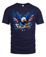 USA Bald Eagle T-Shirt - navy t-shirt on white background