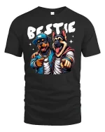 Funny Dog Bestie T-Shirt - black t-shirt on white background