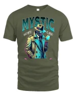 Mystic Detective Weird Case T-Shirt - military green t-shirt on white background