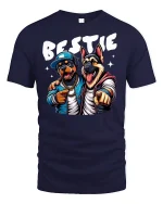 Funny Dog Bestie T-Shirt - navy t-shirt on white background