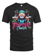 Paper Chaser Bear Hip Hop Tee - black t-shirt on white background