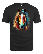 Wild Spirit Horse Graphic Tee - black t-shirt on white background
