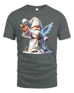 Christmas Angel Gnome T-Shirt Cute Holiday Tee - gray t-shirt on white background