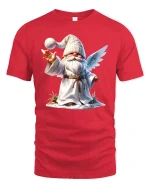 Christmas Angel Gnome T-Shirt Cute Holiday Tee - red t-shirt on white background