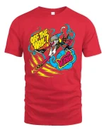 Off The Wall Style T-Shirt Bold Street Graphic Tee - red t-shirt on white background