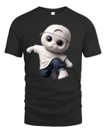 Cool Hip Hop Cat Streetwear Style T-Shirt - black t-shirt on white background