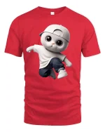 Cool Hip Hop Cat Streetwear Style T-Shirt - red t-shirt on white background