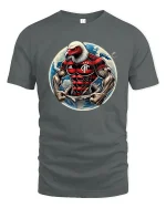 Fierce Eagle Warrior T-Shirt - gray t-shirt on white background