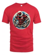 Fierce Eagle Warrior T-Shirt - red t-shirt on white background