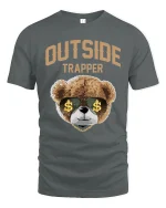 Outside Trapper T-Shirt - gray t-shirt on white background