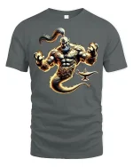 Fiery Genie Lamp Spirit Mythical Power T-Shirt - gray t-shirt on white background