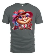 Dapper Beaver T-Shirt - Funny Animal in Suit and Hat Tee - gray t-shirt on white background