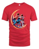 Space Rock Band T-Shirt Cool Astronaut Music Graphic Tee - red t-shirt on white background