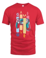 Retro Game Over Controller Tee for Gamers and Console Lovers - red t-shirt on white background