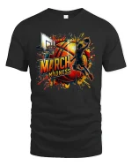 March Madness T-Shirt - Basketball Slam Dunk Tee - black t-shirt on white background