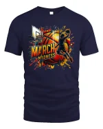 March Madness T-Shirt - Basketball Slam Dunk Tee - navy t-shirt on white background