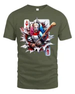 Product - military green t-shirt on white background