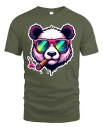 Product - military green t-shirt on white background