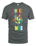 Complex Mind Melting Puzzle Cube Art Tee Creative Graphic Shirt - gray t-shirt on white background
