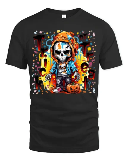 Product - black t-shirt on white background