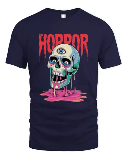 Product - navy t-shirt on white background